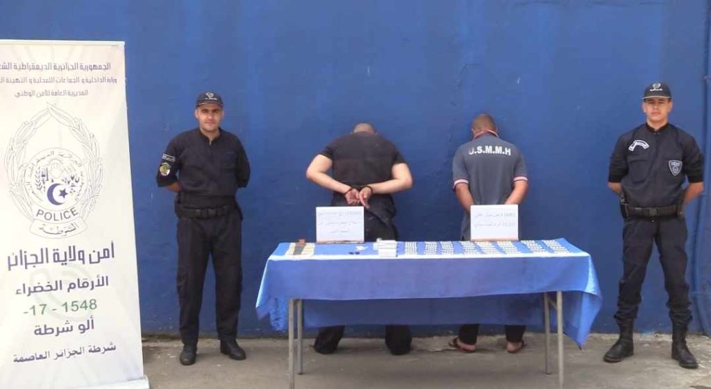 شرطة العاصمة تحجز قرابة الـ 8000 ألاف قرص مؤثر عقلي في ثلاث عمليات متفرقة