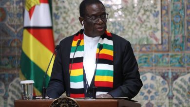 رئيس جمهورية زيمبابوي، إمرسون منانغاغوا، خلال زيارته الرسمية إلى الجزائر.