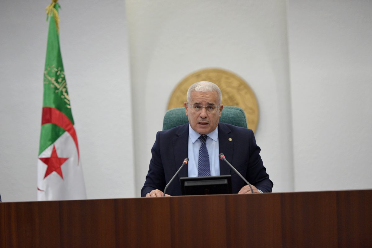 رئيس المجلس الشعبي الوطني إبراهيم بوغالي يلقي كلمة اختتام الدورة البرلمانية العادية 2024-2025 خلال جلسة رسمية بالمجلس