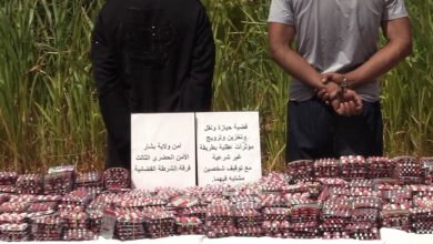 صورة توثق حجز كبسولات بريغابالين من طرف أمن ولاية بشار بعد تفكيك شبكة إجرامية