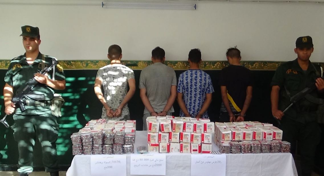 عملية نوعية للدرك الوطني ببشار لحجز كمية ضخمة من الحبوب المهلوسة