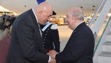 وصول الرئيس عبد المجيد تبون إلى مطار روما الدولي