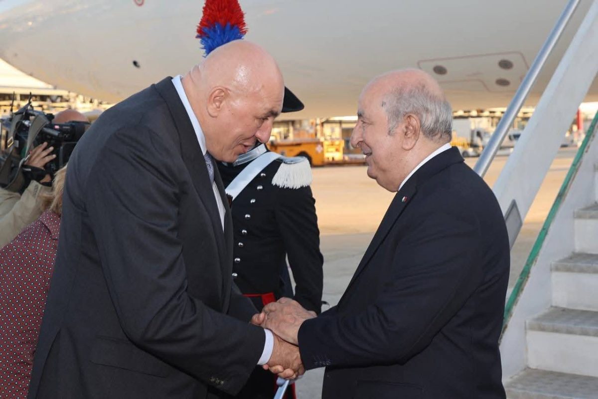 وصول الرئيس عبد المجيد تبون إلى مطار روما الدولي