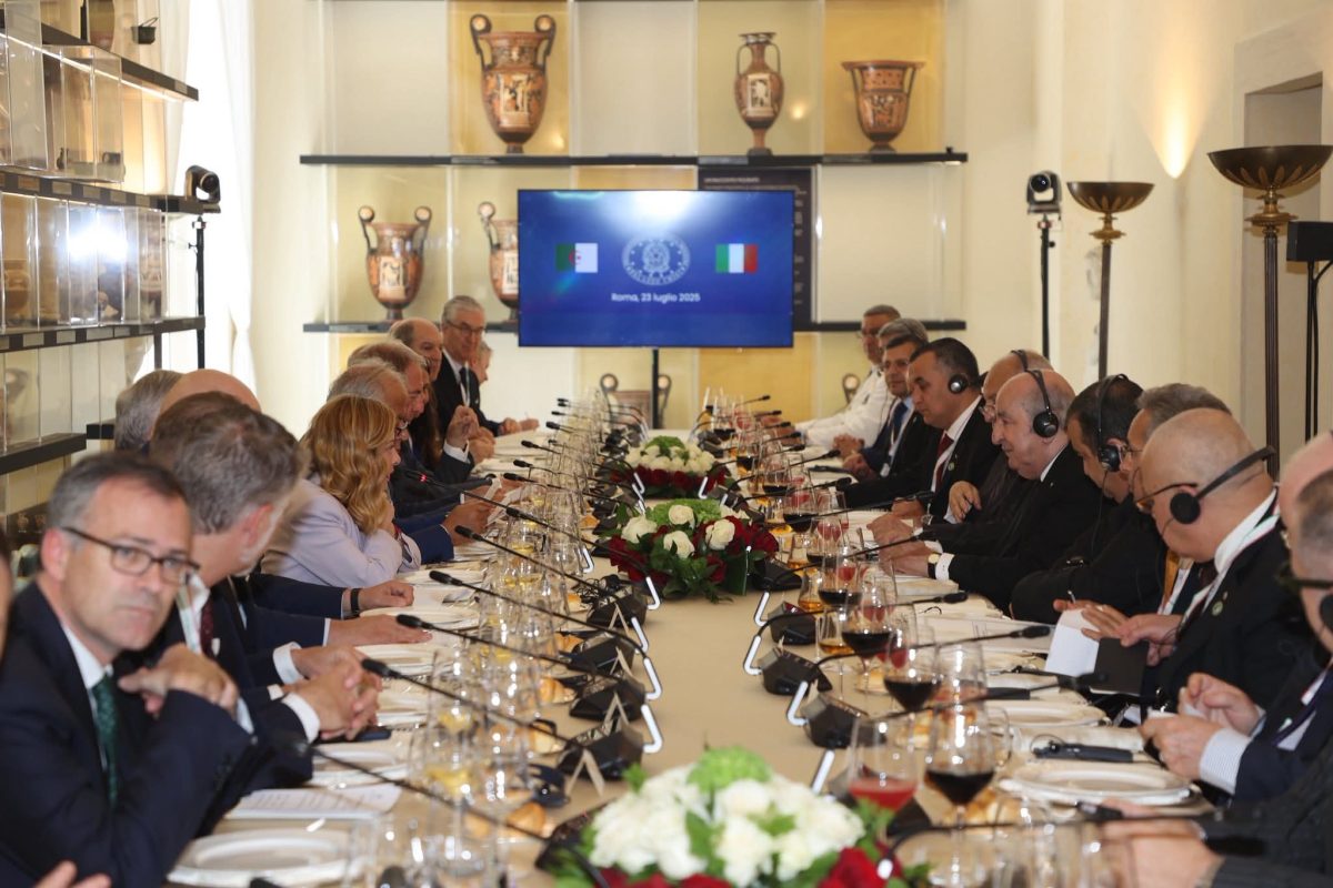 الرئيس عبد المجيد تبون وجورجيا ميلوني يترأسان القمة الجزائرية الإيطالية في روما.