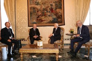 رئيس الجمهورية عبد المجيد تبون خلال استقباله ومحادثاته مع الرئيس الإيطالي سيرجيو ماتاريلا في قصر كويرينالي