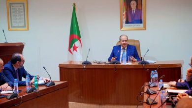 وزير الصناعة سيفي غريب خلال لقاء مع متعاملي الصناعة الكهرومنزلية والإلكترونية بمقر الوزارة.