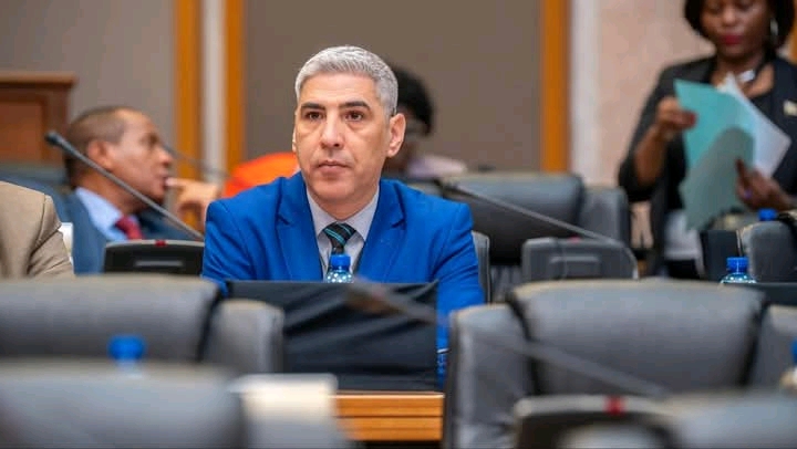 محمد عمرون، عضو مجلس الأمة الجزائري، خلال مداخلته في البرلمان الإفريقي بمدينة ميدراند بجنوب إفريقيا، يوليو 2025