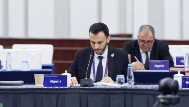 نور الدين واضح خلال مشاركته في مؤتمر الذكاء الاصطناعي العالمي بمدينة شنغهاي الصينية، جويلية 2025