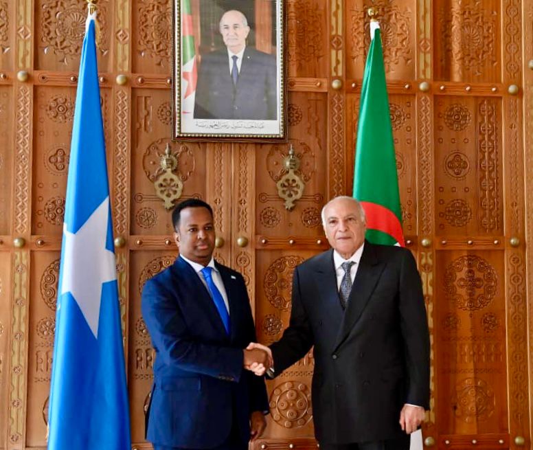أحمد عطاف ووزير الخارجية الصومالي خلال توقيع اتفاقيات التعاون في الجزائر