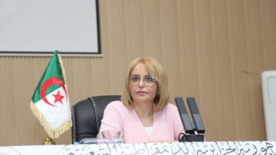 رئيسة المرصد الوطني للمجتمع المدني ابتسام حملاوي خلال لقائها الجمعيات المحلية بعين وسارة