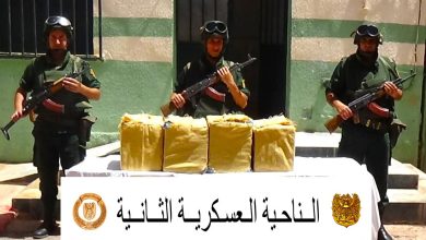 عناصر من الجيش الوطني الشعبي خلال عملية حجز مخدرات على الحدود الجزائرية المغربية