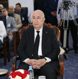 رئيس الجمهورية عبد المجيد تبون يشرف على مراسم الاحتفال بالذكرى الرابعة لليوم الوطني للجيش الوطني الشعبي في النادي الوطني للجيش ببني مسوس