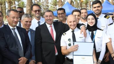 وزير النقل السعيد سعيود خلال حفل تخرّج الطيارين بمدرسة Sky Training في معسكر