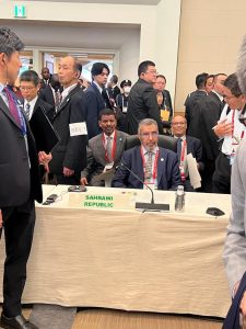 الوفد الصحراوي خلال مشاركته الرسمية في قمة تيكاد باليابان