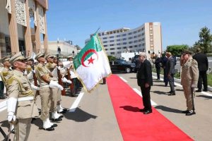 رئيس الجمهورية عبد المجيد تبون يشرف على مراسم الاحتفال بالذكرى الرابعة لليوم الوطني للجيش الوطني الشعبي في النادي الوطني للجيش ببني مسوس