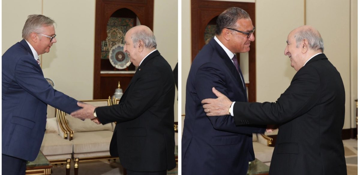 رئيس الجمهورية عبد المجيد تبون خلال استقباله لسفيري السويد ومصر في زيارة وداع