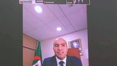 سفيان شايب خلال مشاركته في اختتام الجامعة الصيفية بجامعة عين تموشنت