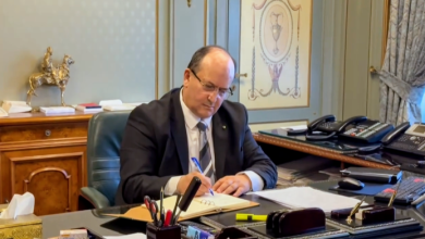 سيفي غريب خلال مراسم استلام مهامه كوزير أول بالنيابة في قصر الحكومة