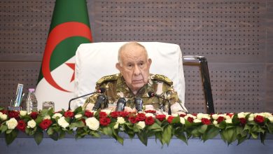 الفريق أول السعيد شنقريحة خلال كلمته حول التهديدات الجوية الحديثة