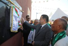 وزير الري طه دربال خلال تدشين محطة تصفية المياه المستعملة بمدينة تيميمون