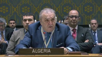 عمار بن جامع يلقي كلمة الجزائر في مجلس الأمن حول غزة