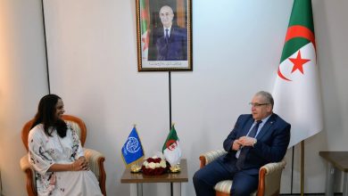 لقاء لوناس مقرمان مع رئيسة مكتب المنظمة الدولية للهجرة بالجزائر لاليني فيراسامي