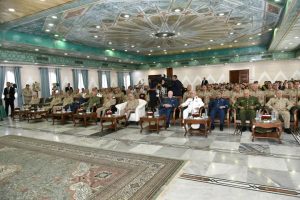 الفريق أول السعيد شنقريحة خلال تكريم أشبال الأمة المتفوقين في وزارة الدفاع