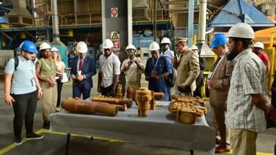 وفد إفريقي خلال زيارة مصانع الصناعات الميكانيكية بالجزائر العاصمة