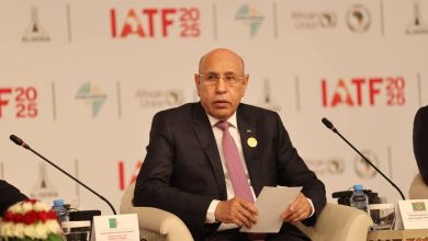 الرئيس الموريتاني محمد ولد الشيخ الغزواني خلال كلمته في معرض التجارة البينية الإفريقية 2025 بالجزائر