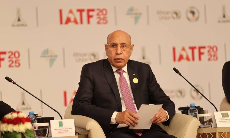 الرئيس الموريتاني محمد ولد الشيخ الغزواني خلال كلمته في معرض التجارة البينية الإفريقية 2025 بالجزائر