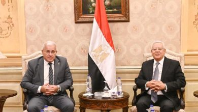 رئيس المجلس الشعبي الوطني إبراهيم بوغالي خلال زيارته إلى القاهرة لترؤس اجتماع الاتحاد البرلماني العربي