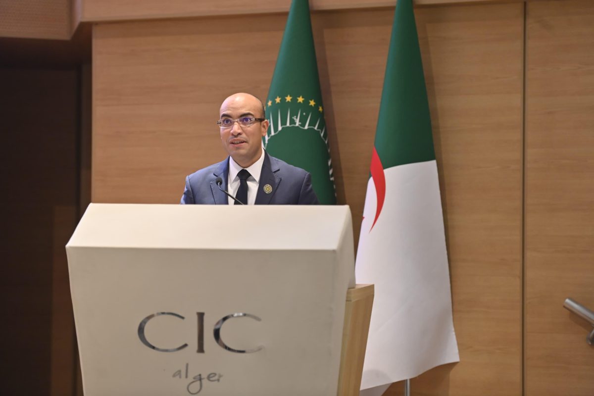 سفيان شايب خلال كلمته في اختتام يوم الجاليات الإفريقية ضمن IATF 2025 بالجزائر العاصمة