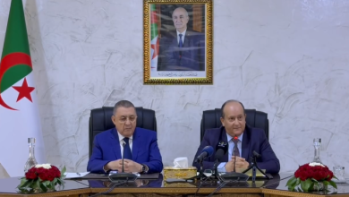 الوزير الأول بالنيابة سيفي غريب خلال اجتماع تنسيقي مع ولاة الجمهورية عبر تقنية التحاضر المرئي