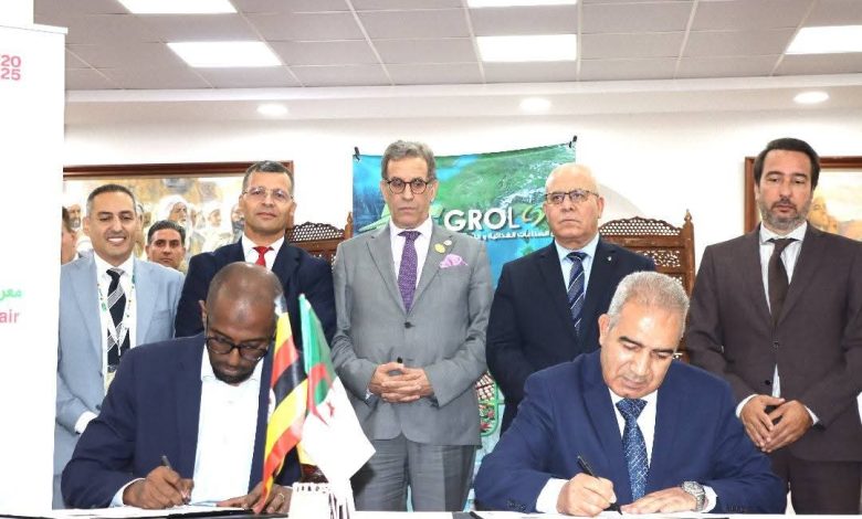 توقيع مذكرة تفاهم بين مجمع AGROLOG الجزائري والشركة الأوغندية ABBARCI خلال معرض التجارة البينية الإفريقية 2025