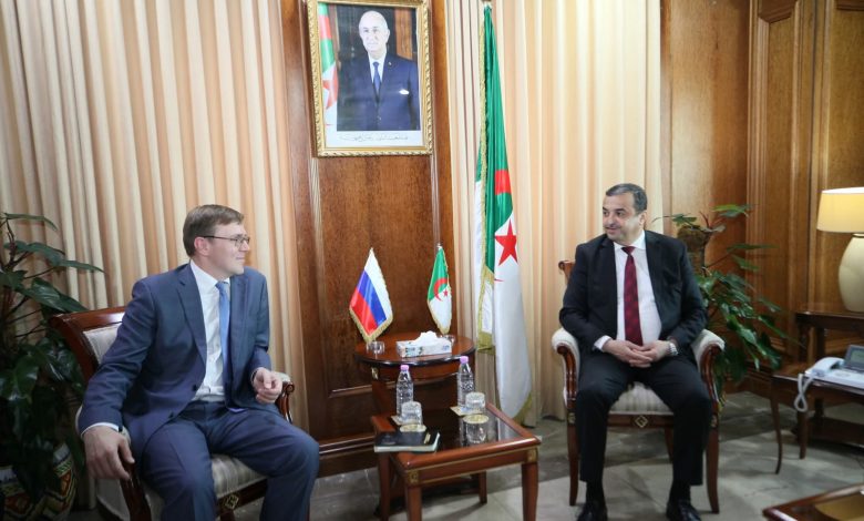 وزير الطاقة محمد عرقاب خلال لقائه مع نائب وزير الطاقة الروسي بالجزائر