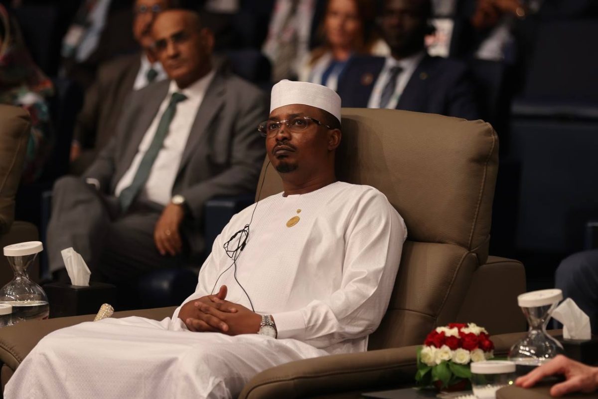 الرئيس التشادي محمد إدريس ديبي إيتنو يلقي كلمة خلال معرض التجارة البينية الإفريقية 2025 بالجزائر