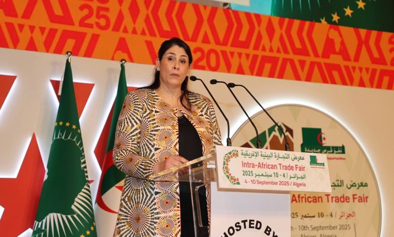 سلمى مليكة حدادي في افتتاح معرض التجارة البينية الإفريقية 2025