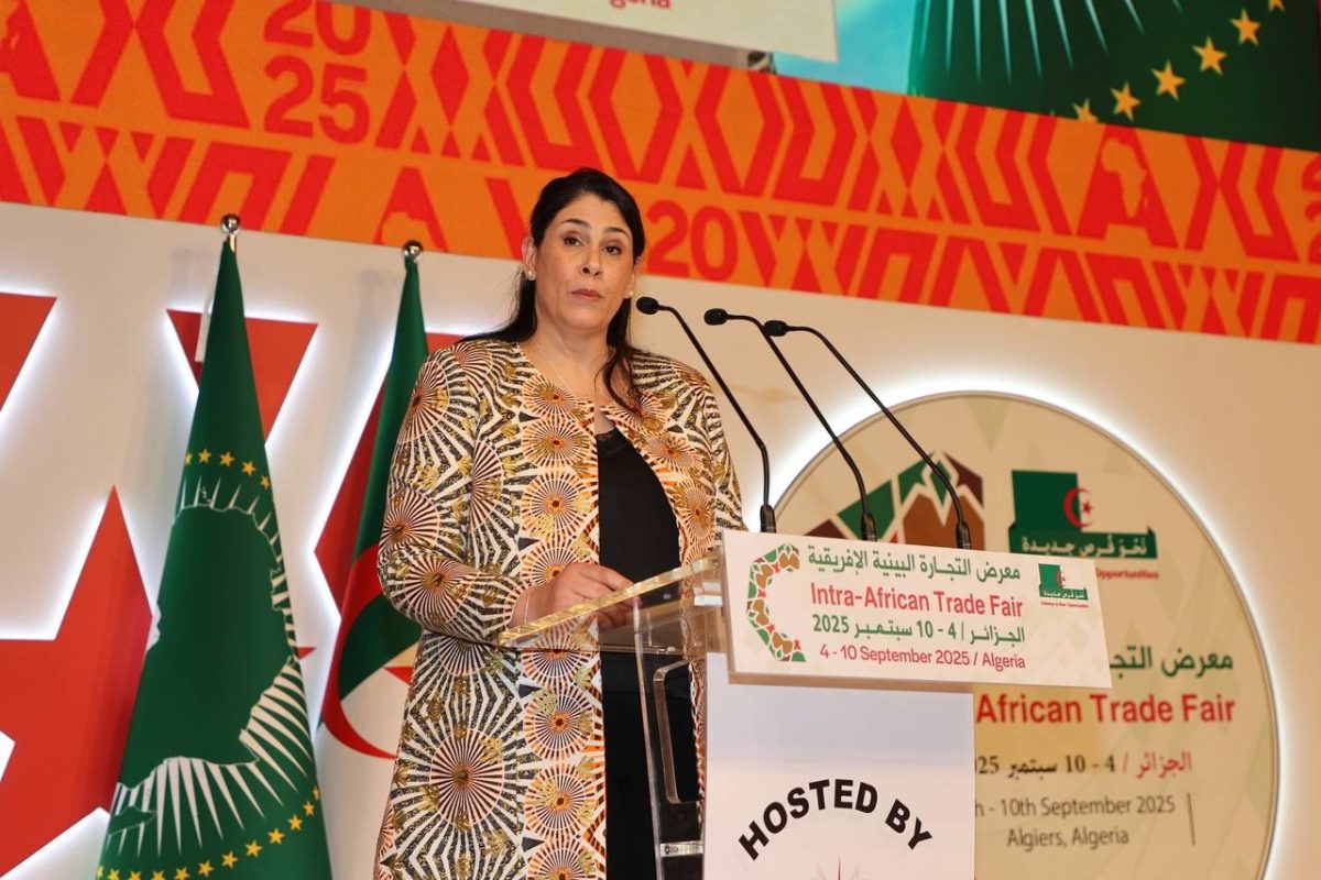 سلمى مليكة حدادي في افتتاح معرض التجارة البينية الإفريقية 2025
