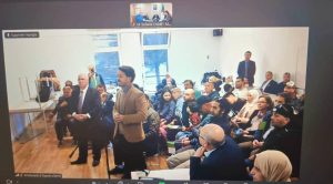 سفيان شايب خلال لقاء افتراضي مع الجالية الجزائرية في هامبورغ