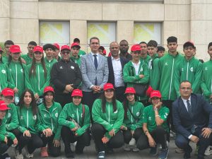 الوفد الجزائري المشارك في الألعاب الإفريقية للشباب التي تحتضتها العاصمة الأنغولية لواندا