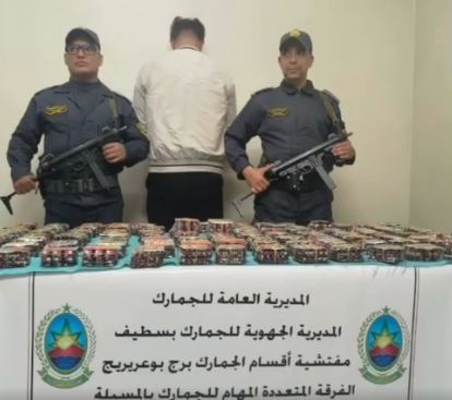 جمارك المسيلة تحجز أزيد من 14 ألف قرصاً مهلوساً من نوع بريغابالين 300 ملغ