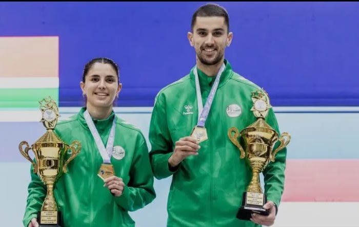 كسيلة وتنينة معمري يحرزان برونزية الريشة الطائرة بألعاب البحر الأبيض المتوسط 2026
